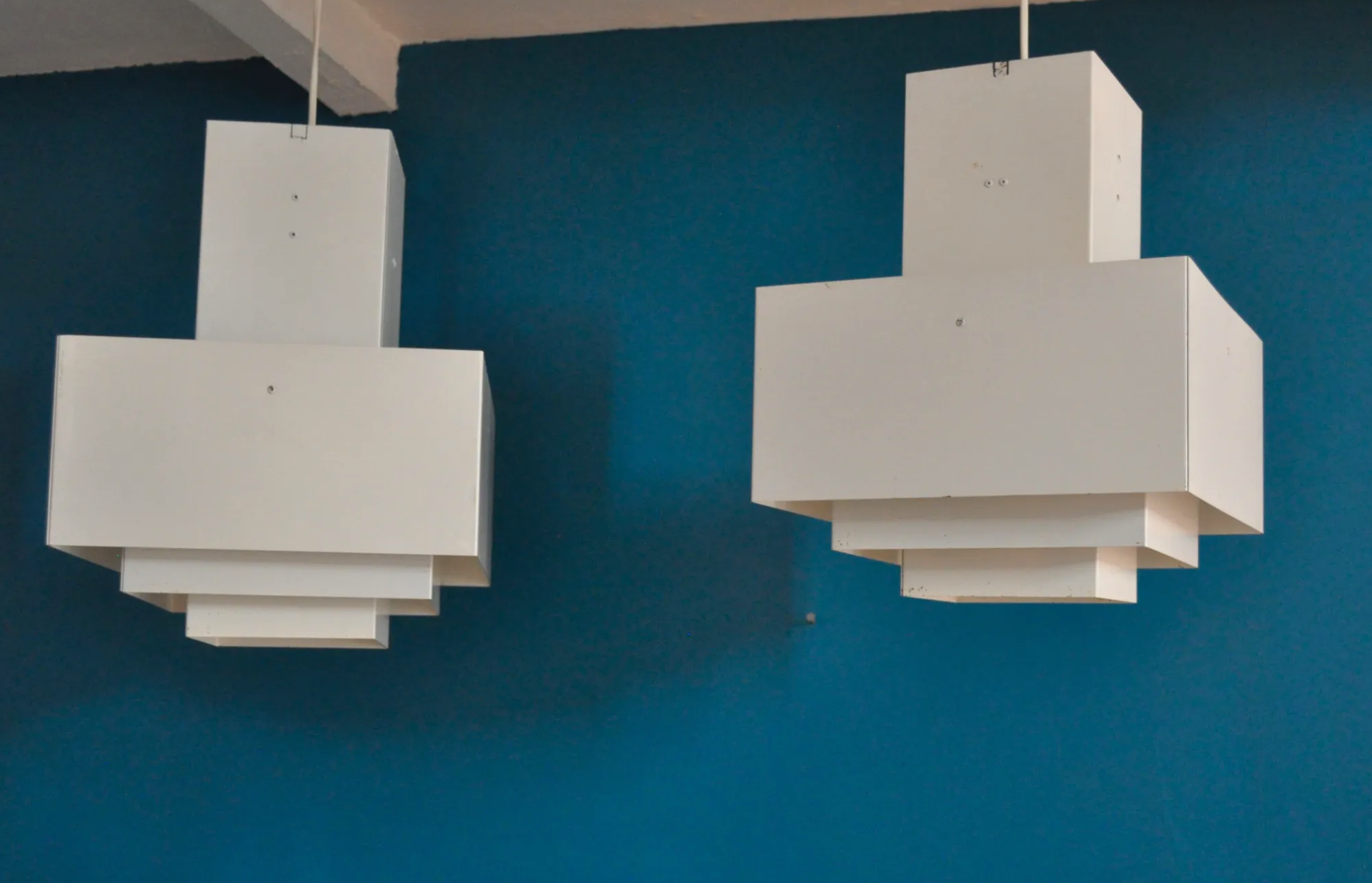 Pair of Scandinavian hanging lamps Hans Agne Jakobsson C896, Sweden 1960