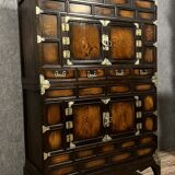 Japanese style cabinet in ironwood and gilded bronze, 19th century