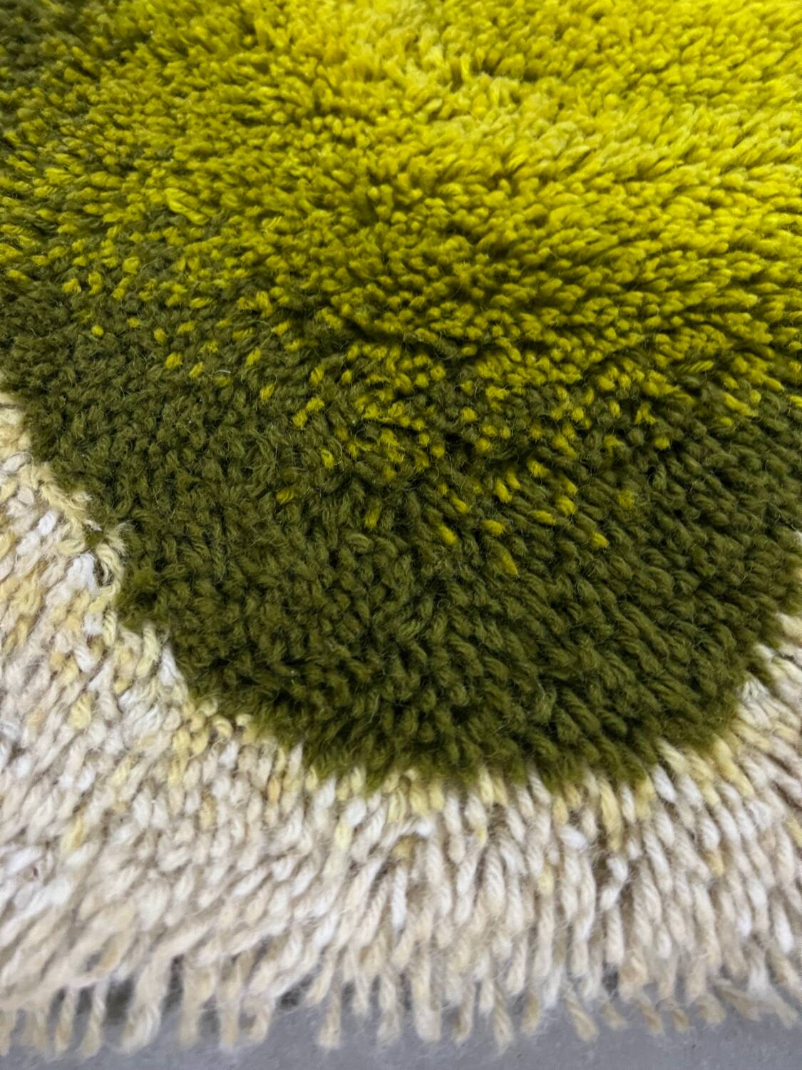 Vintage 70's pure wool velvet rug