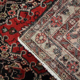 Traditional persian runner rug long oriental red beige wool carpet 89x518cm