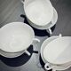 Set of 6 consommé bowls Porcelain