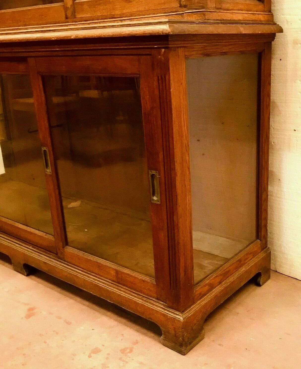 Two-body store window Solid Oak 20th century Buffet Table