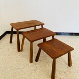 Solid wood trundle table