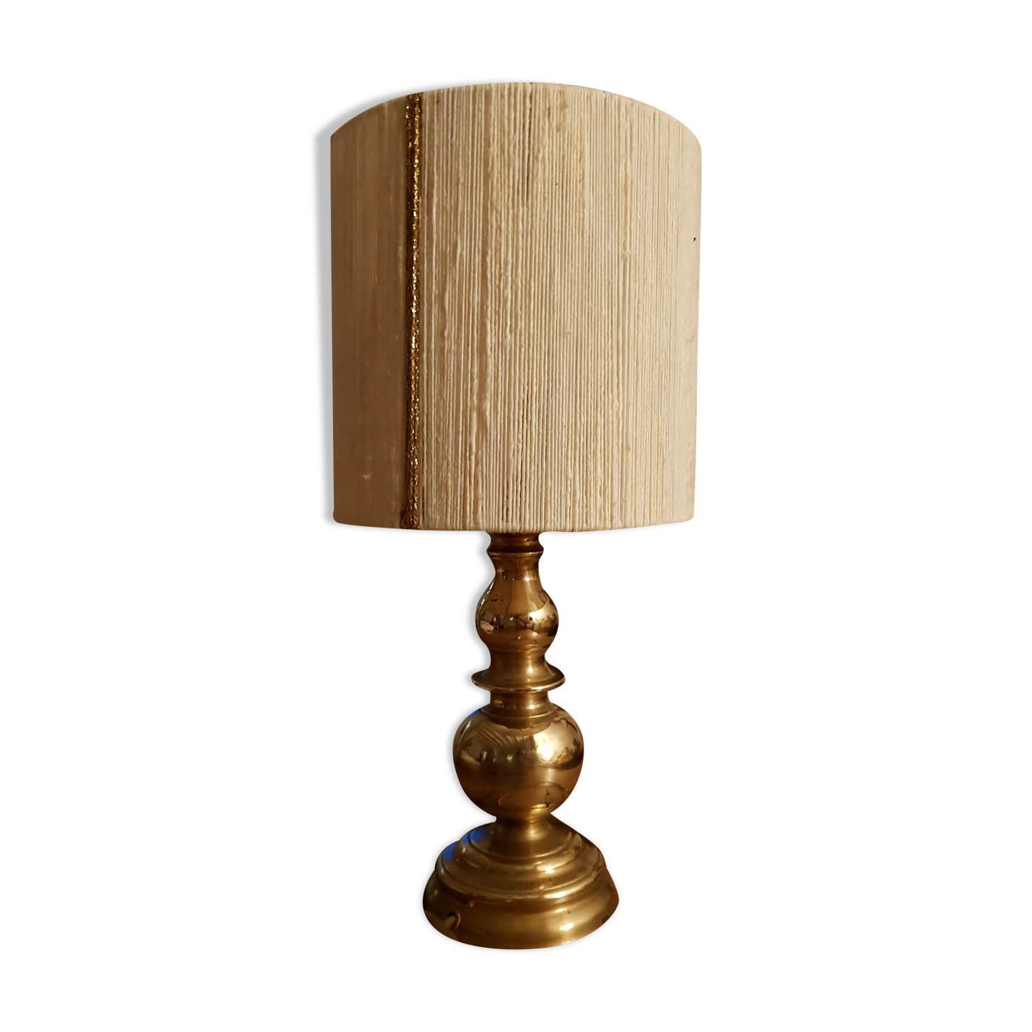 Old gold brass lamp cotton spinning