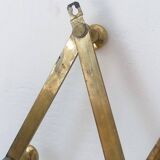 Brass accordion coat rack