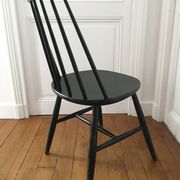 Scandinavian chair Haga Fors Sweden in black laqué wood circa 1950