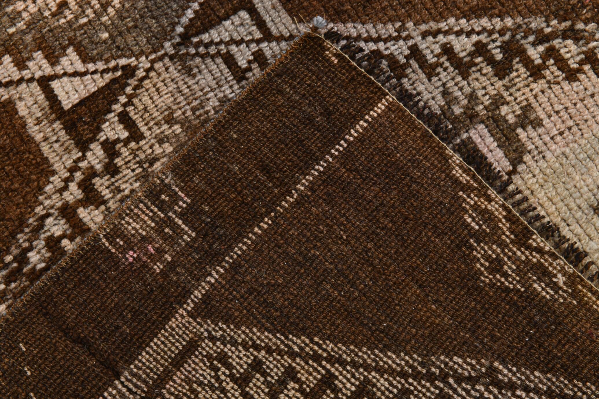 3x10 Dark Brown Oriental Persian Runner Rug 87x302Cm SK 21984