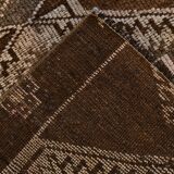 3x10 Dark Brown Oriental Persian Runner Rug 87x302Cm SK 21984