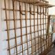 Porte manteau en rotin mural osier vintage avec rangement parapluie