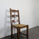 Set of 6 rustic oak straw chairs