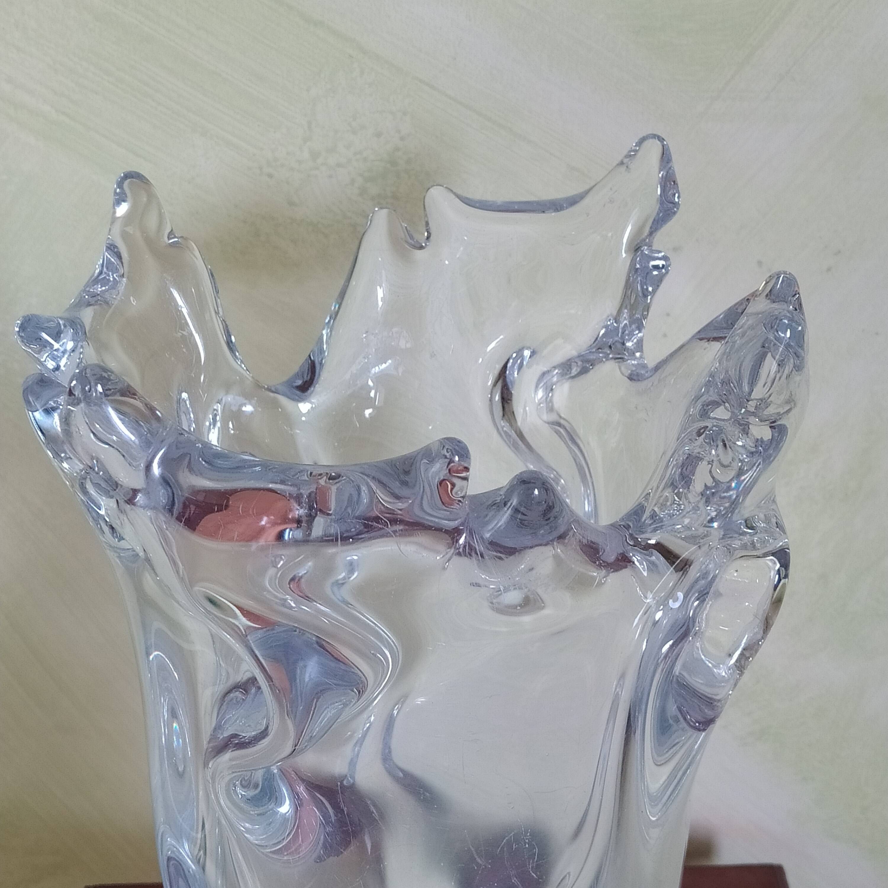 Large Schneider crystal vase