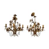 Pair of flower chandeliers