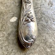 Silver TG monogrammed asparagus shovel by Félix Malique, late nineteenth century