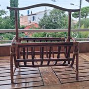 Porte revues vintage en rotin