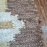 Tapis kilim scandinave vintage jaune