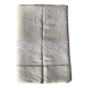 Drap 2 places BL lin neuf fleurs pastilles