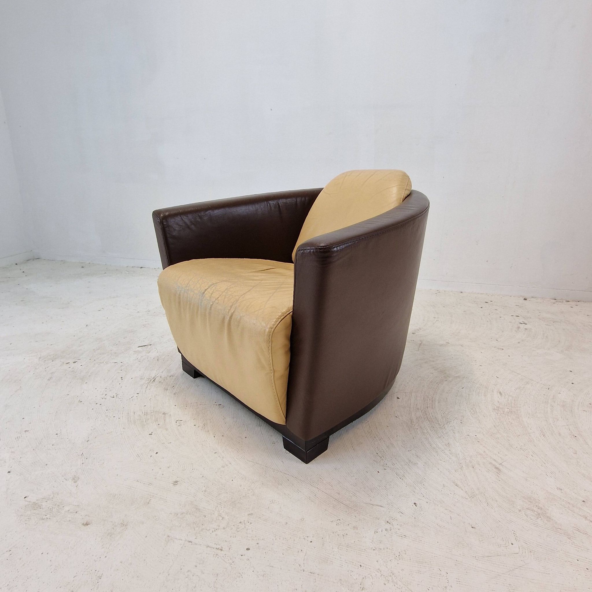 Set of 2 Calia Club or Lounge Chairs, Italy 1980's