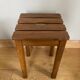 Wooden stool with central grip, quadripod base, 20th century