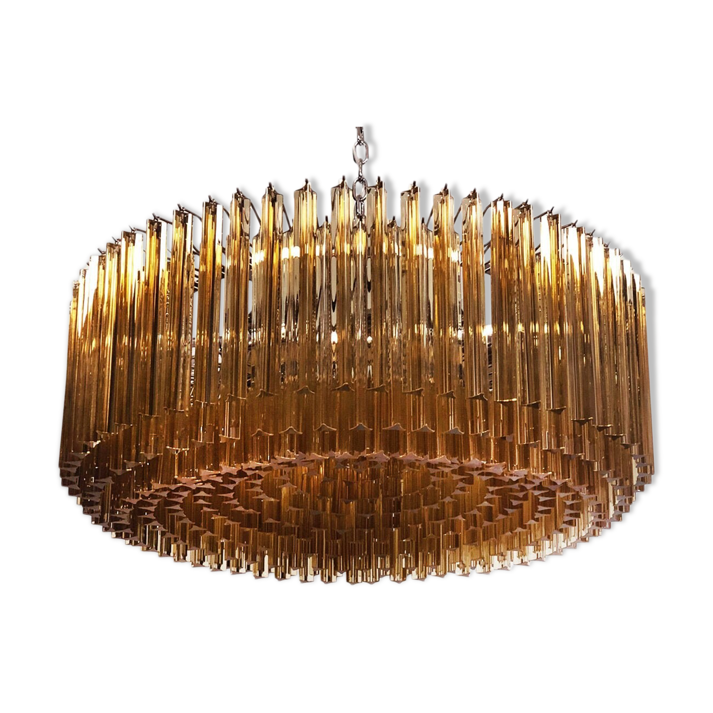 Vintage 70s chandelier in Murano glass, Italy