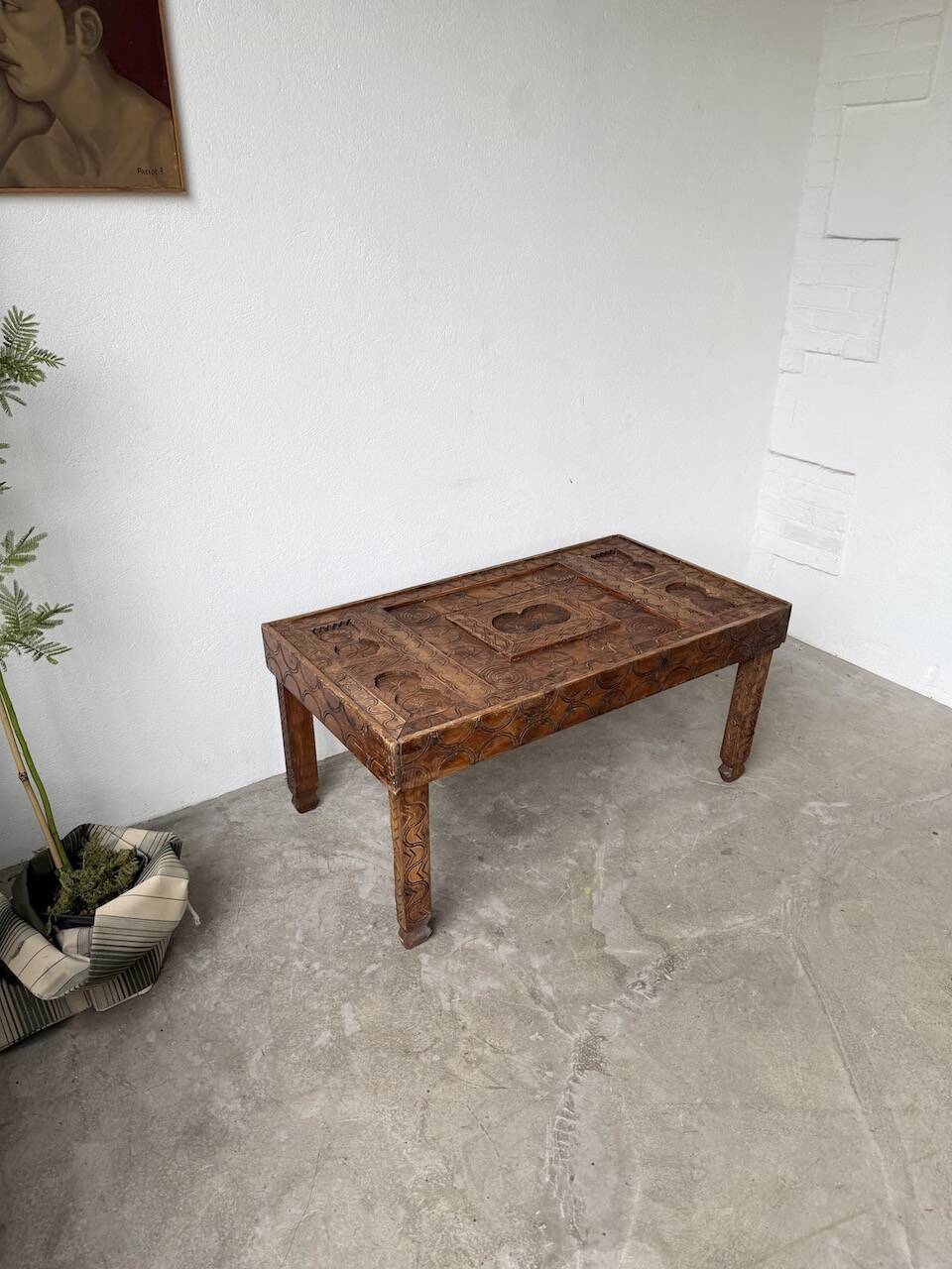 Savoyard folk art coffee table
