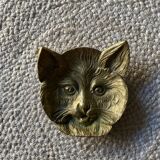 Brass cat's head