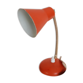 Lampe cocotte à poser orange, lampe de bureau, flexible, années 50, vintage français
