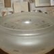 Replacement lampshade in opaque white glass in vintage French lantern style.