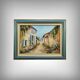 Painting “The Blue Shutters”, signed J. Gaubert – 2nd part 20th century