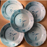 Set of 5 flat plates Luneville