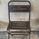 Folding industrial metal chair
