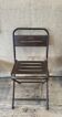 Folding industrial metal chair