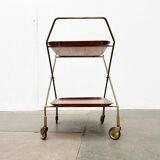 Mid-Century Teak and Metal Folding Bar by Silva Denmark, 1960s