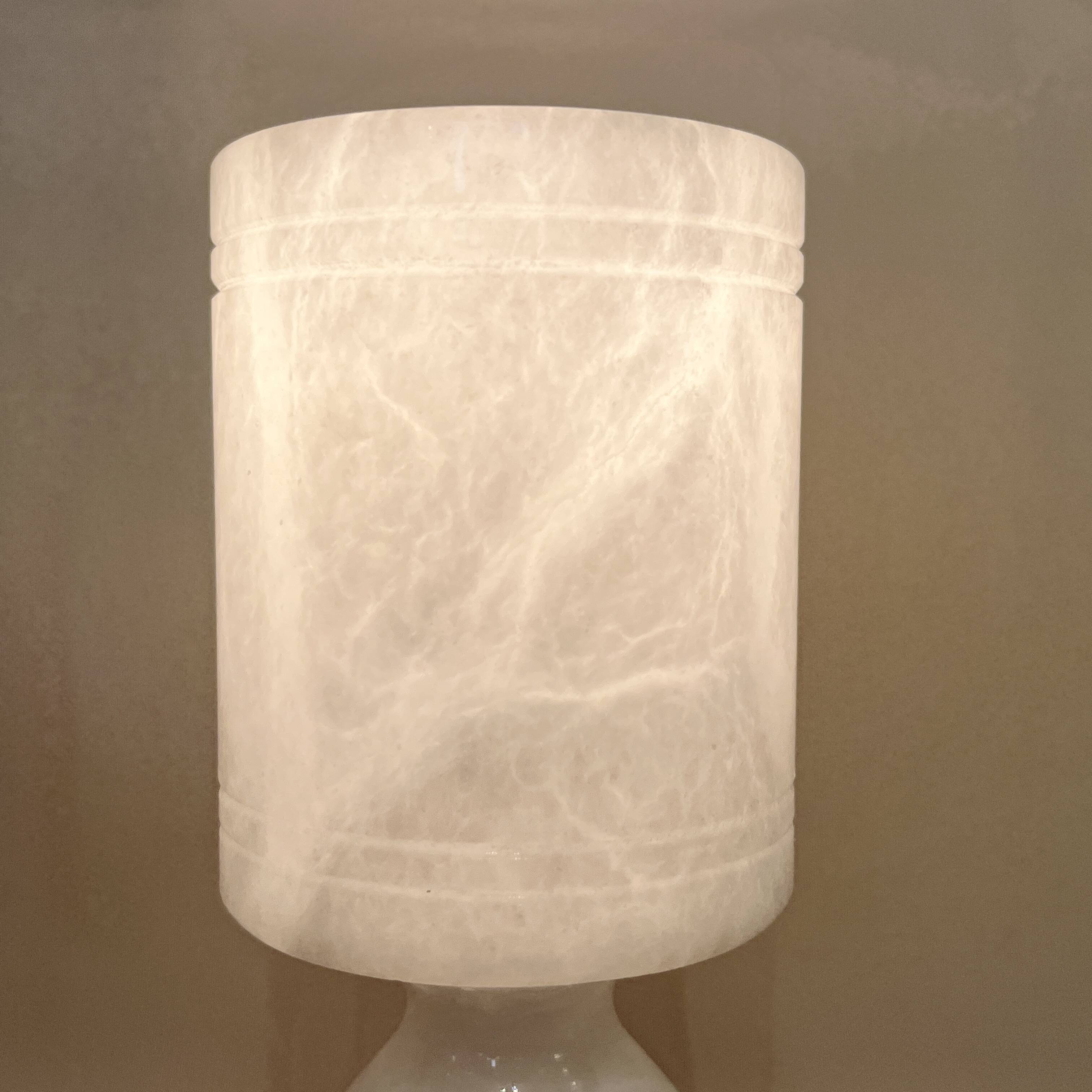 White alabaster lamp - Alabaster night light