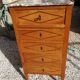 Louis XVI style ragpicker in marquetry and marble