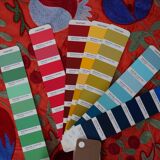 Hand-knotted rug, vintage Turkish rug 105x184 cm