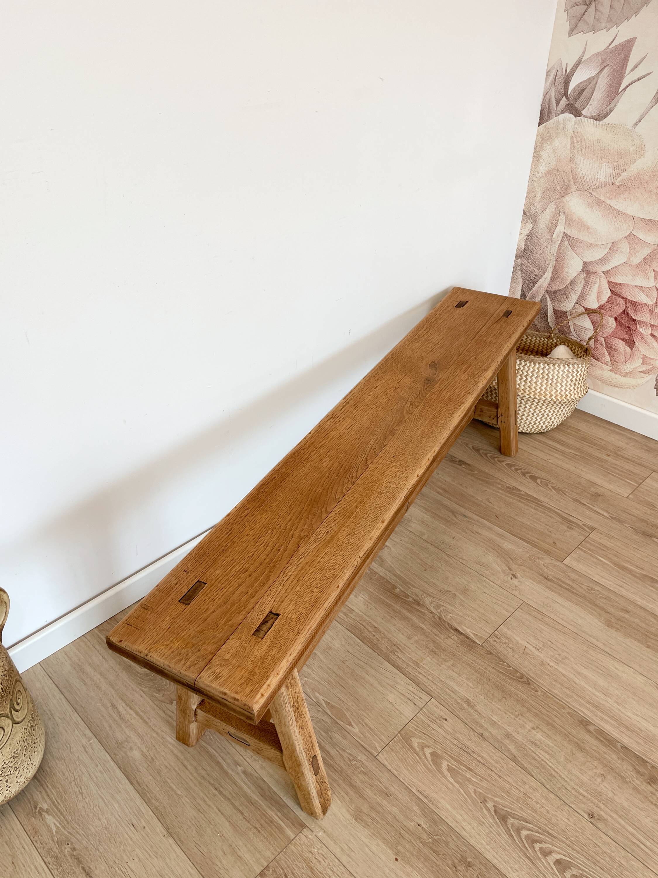 Banc de ferme en chêne massif