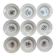 Set of 9 hand-painted Sarreguemines Digoin soup plates