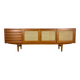 Vintage teak sideboard with rattan doors and drawers – Scandinavian design