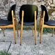 Set of 6 pegasus chairs Baumann skaï black