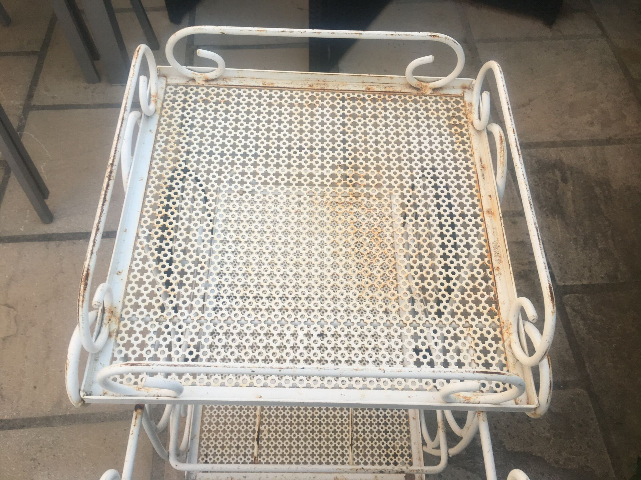 Serving table wrought iron