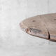Round primitive dining table, solid wood