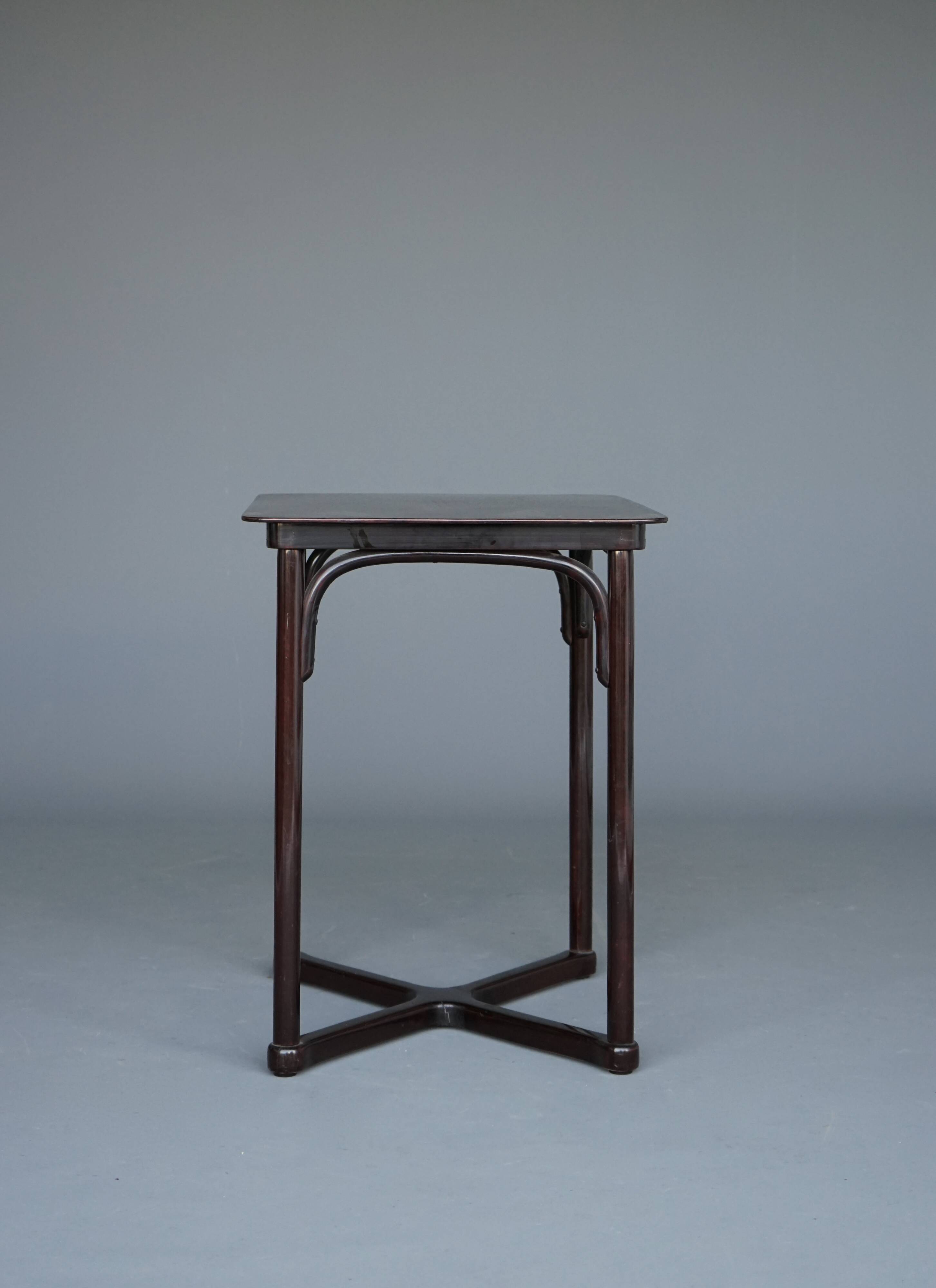 A small Art Nouveau side Table in beech by J&J Kohn, 1910