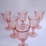 6 Luminarc Rosaline red wine glasses