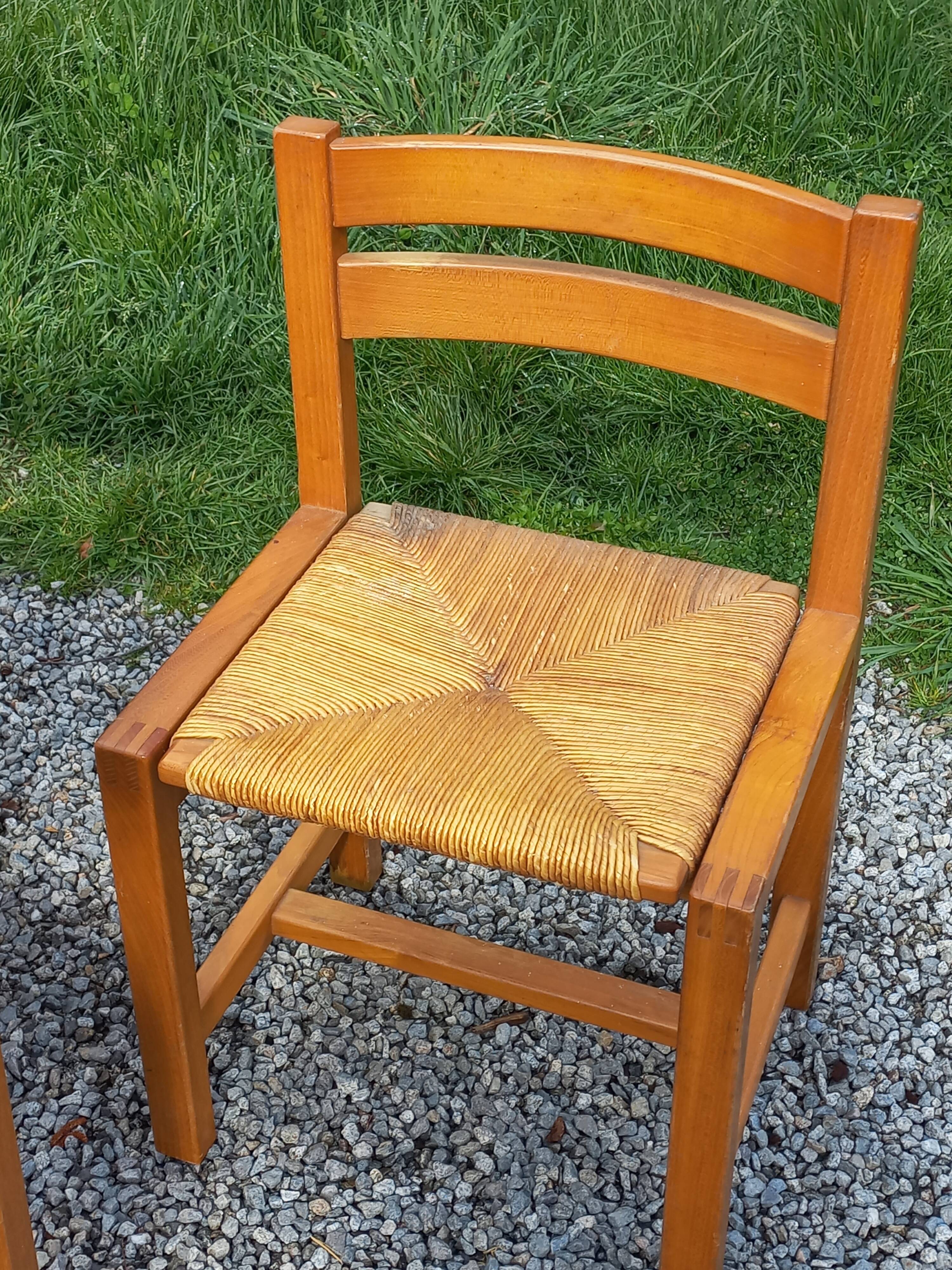 Set of 3 chairs from Regain in solid elm.