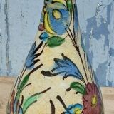 Iznik Turkey siliceous ceramic bottle with floral decoration 19th century