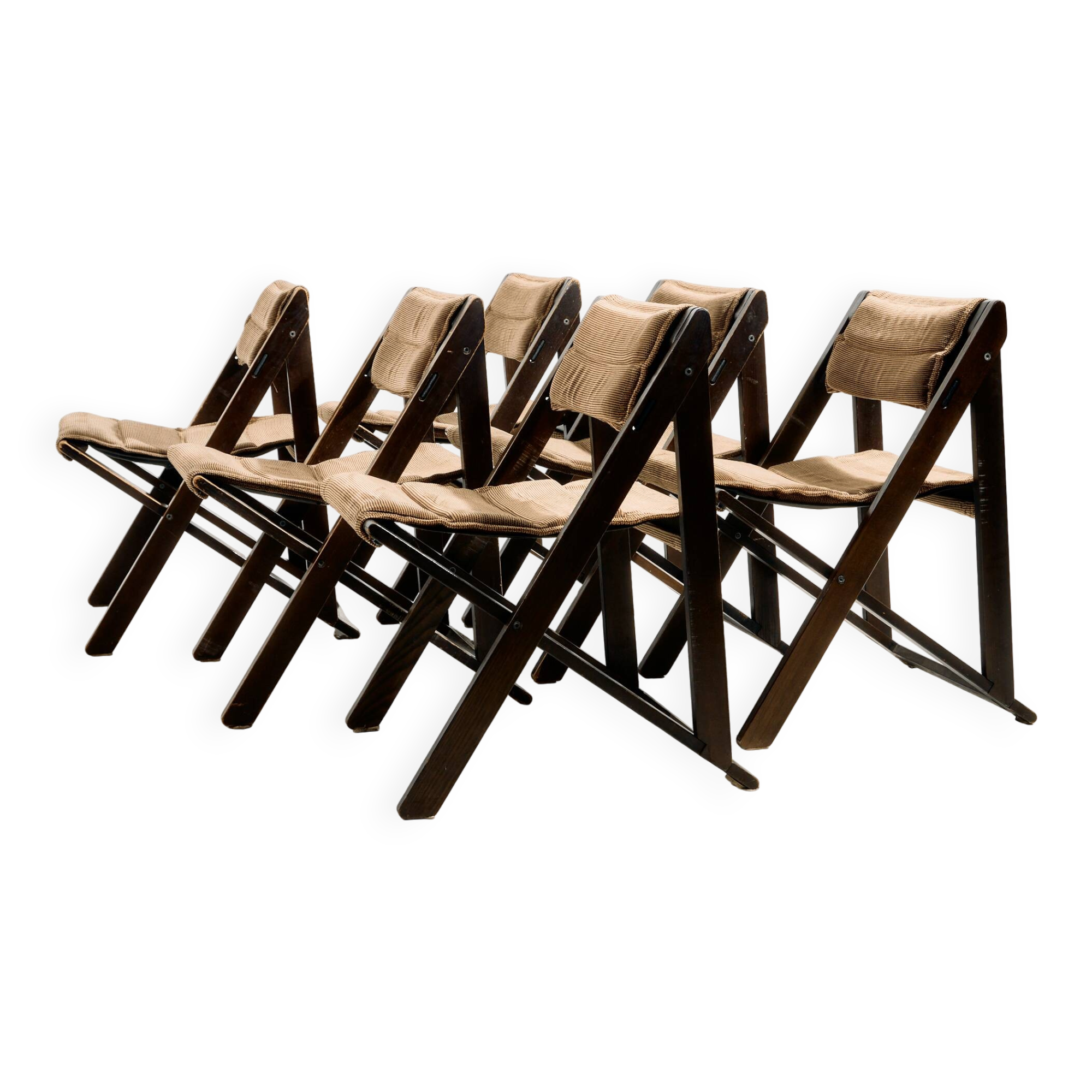 Chaise pliante en hêtre par Cor, lot de 6