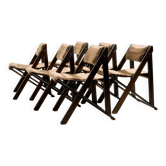 Beech folding chair by Cor, set of 6