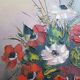 Painting bouquet of anemone flowers