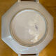 Old style moustiers plate white ceramic polychrome decor vintage