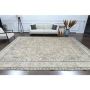 1970s Vintage Persian Handmade Wool Cotton Brown Area Rug 292x388
